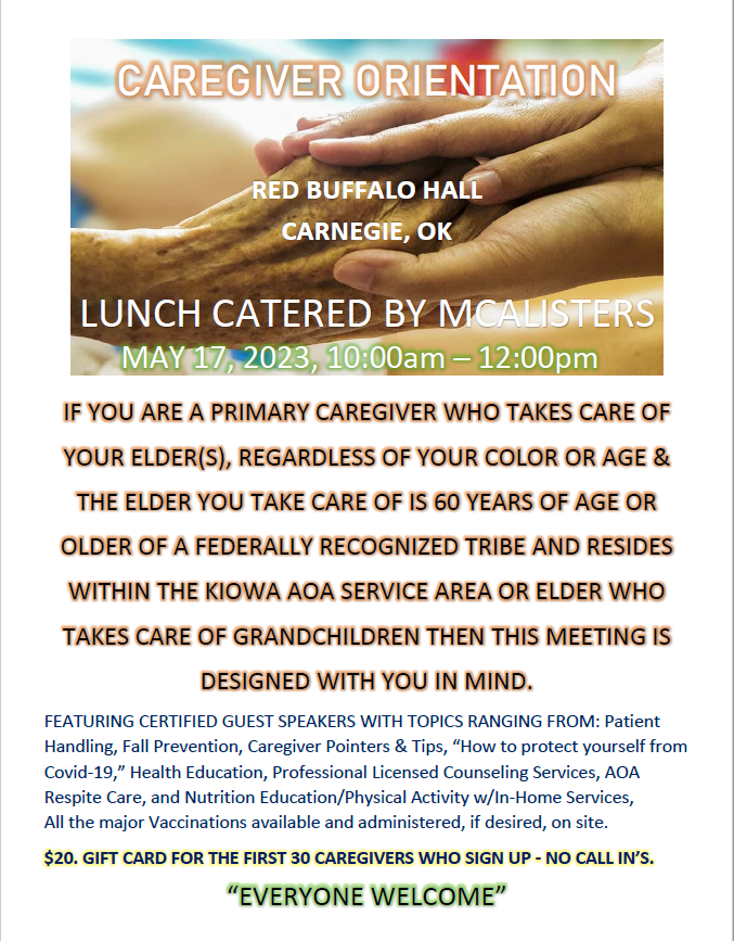 Caregiver Orientation Flyer