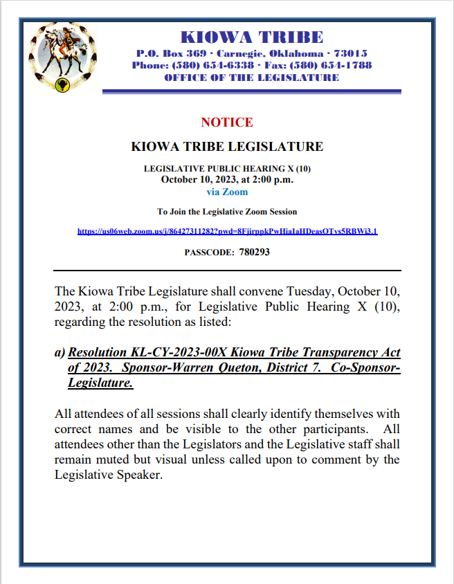 Public Notice October 10