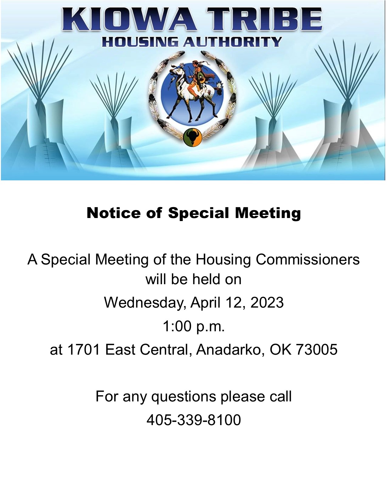 Kiowa Housing Special Meeting