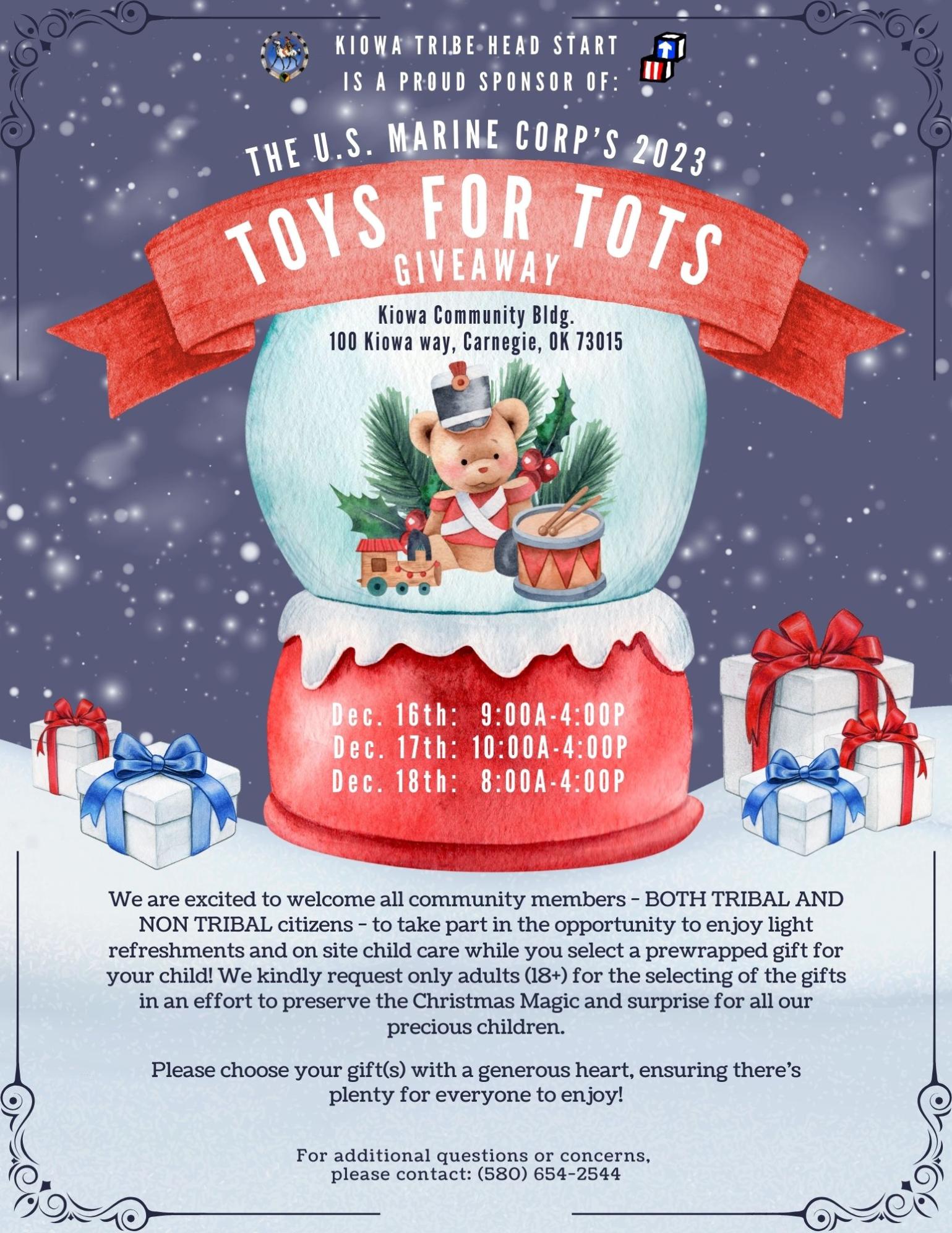 Toys for Tots Giveaway