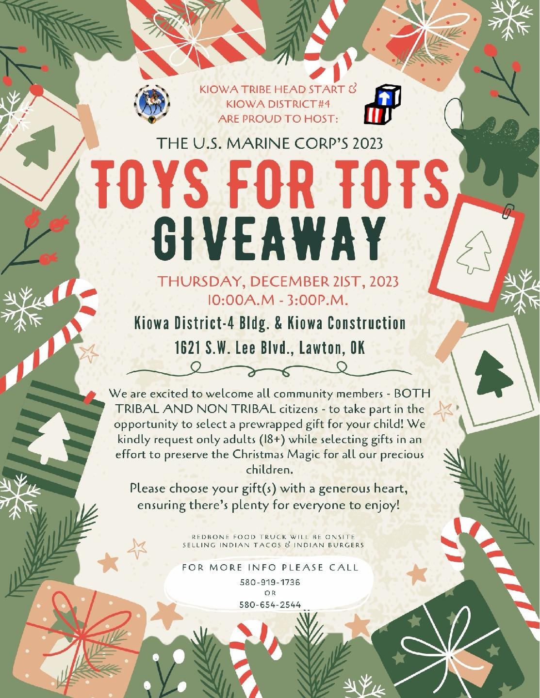 Toys for Tots Giveaway